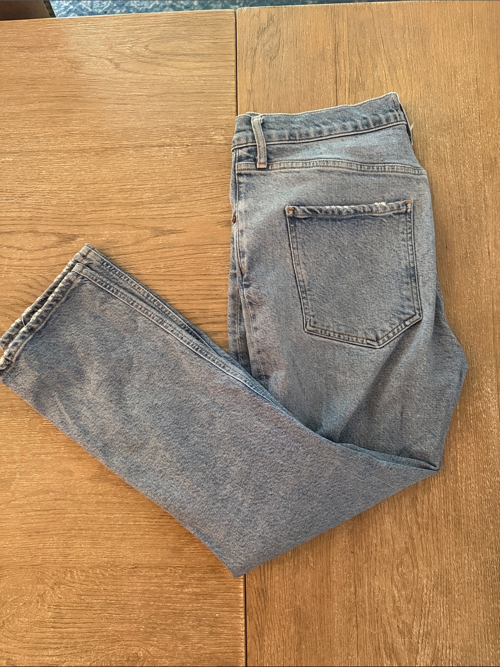 Agolde Light Riley Blue Button-Fly Jeans - Picture 6 of 7